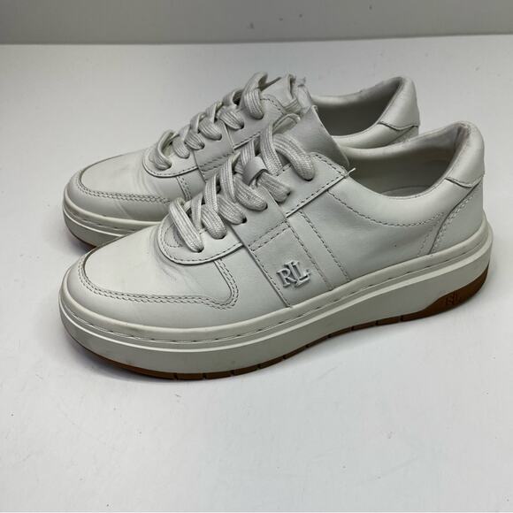 Lauren Ralph Lauren Harlie Leather sneakers snow white - 5.5 - Picture 6 of 9
